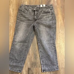 Time and Tru High Rise acid wash black and Gray ankle Jeans